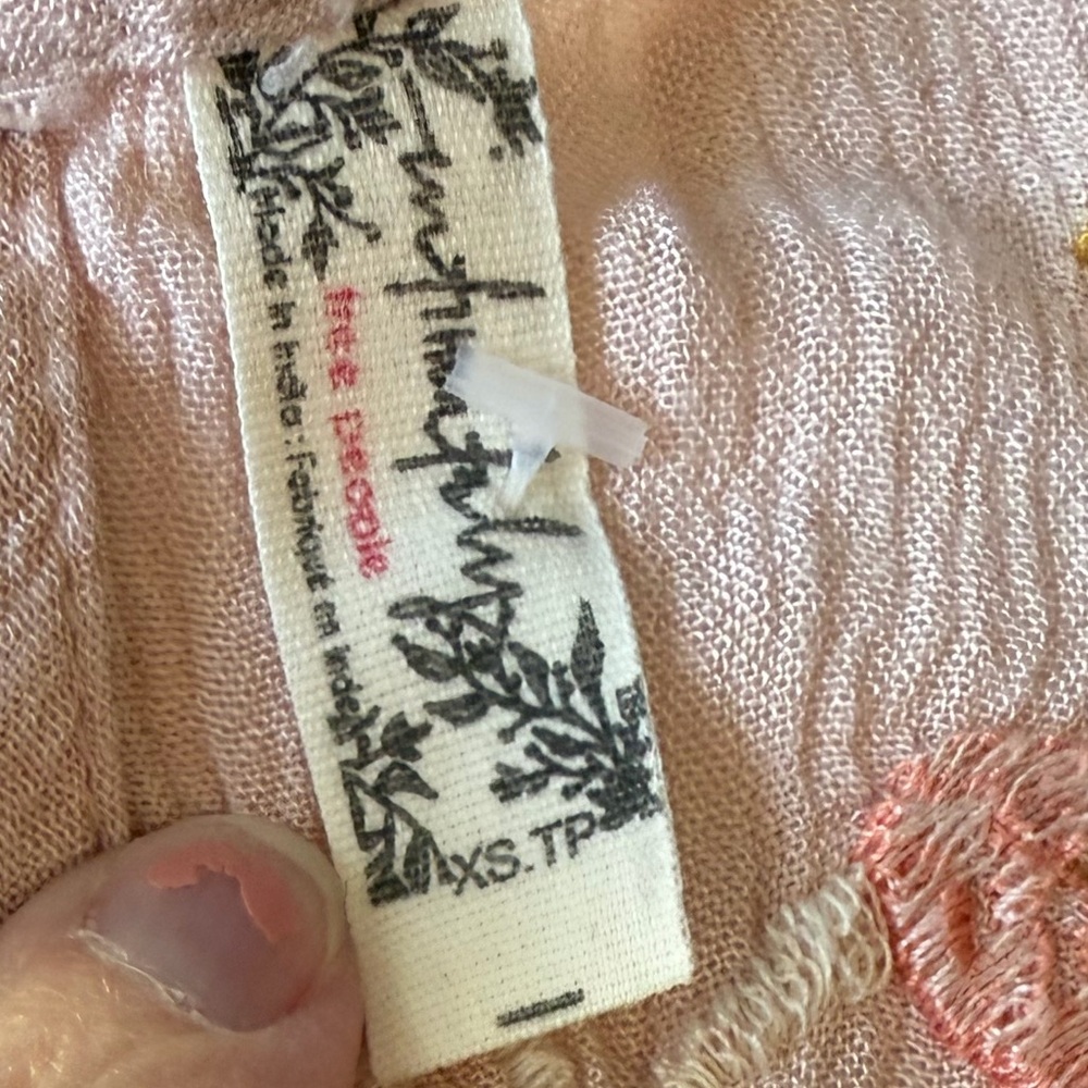 Free People Adelaide festival slip dress Blush XS NWOT - Picture 13 of 16